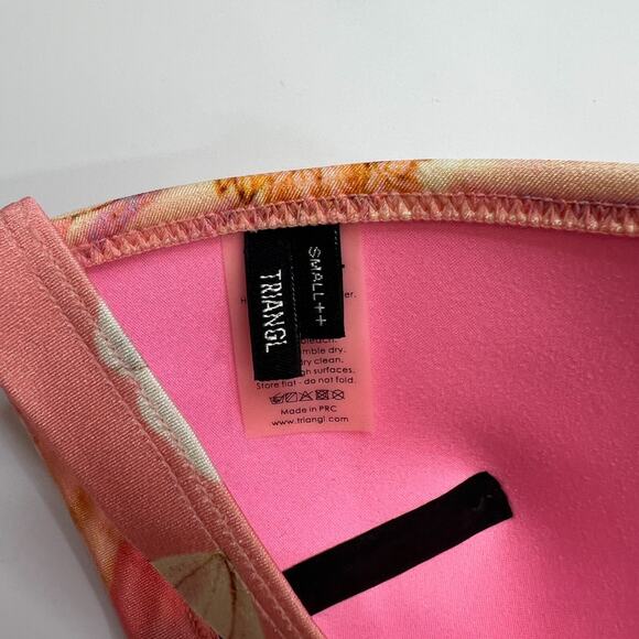 Triangl Bikini Top S Small Tropical Floral Semi Padded Adjustable Strap Neoprene - Picture 5 of 9